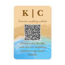 Elegant Beach theme Wedding Enclosure Card