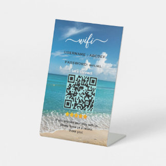 Elegant Beach Vacation Rental House wifi sign