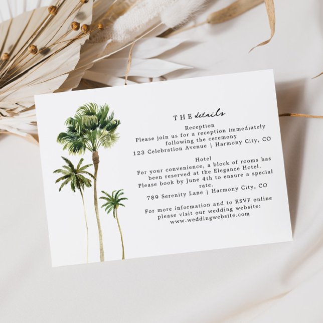 Elegant Beach Wedding Details Enclosure Card (Creator Uploaded)