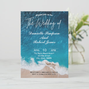Elegant Beach Wedding Invitation