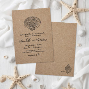 Elegant Beach Wedding Invitation
