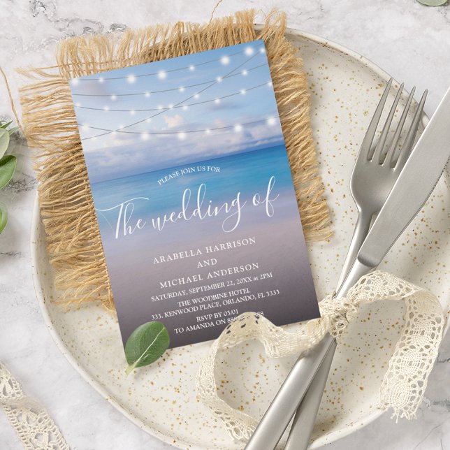 Elegant Beach wedding Invitation (Creator Uploaded)