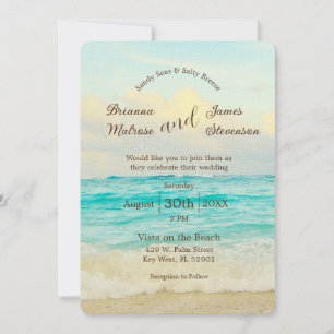Elegant Beach Wedding Invitation