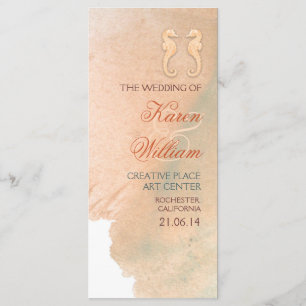 Elegant beach wedding programs programme