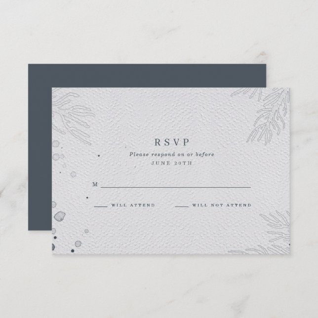 Elegant Beach Wedding RSVP (Front/Back)