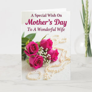 Elegant Beads Mothers Day Card