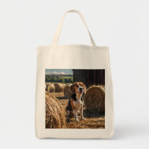 Elegant Beagle Grocery Tote