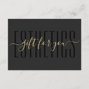 Elegant Beautician Aesthetician Black Gift Card