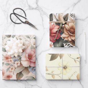 Elegant & beautiful floral design wrapping paper 