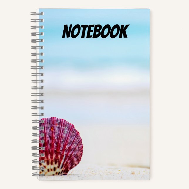 Elegant Beautiful Sea Beach Notebook (Front)