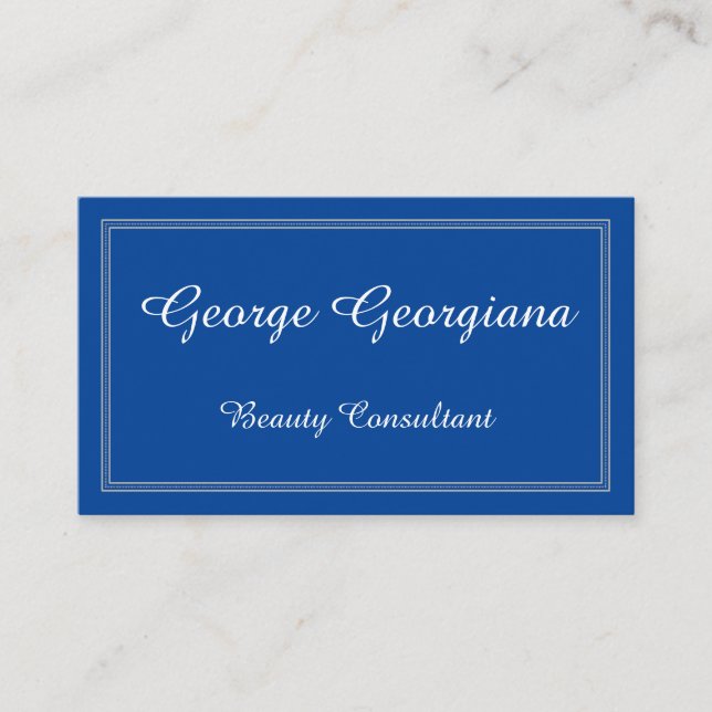 Elegant Beauty Consultant Business Card (Front)