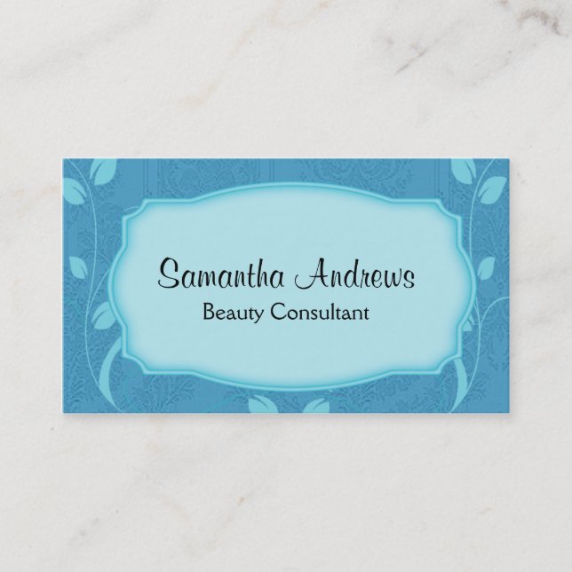 Elegant Beauty Consultant Business Card (Front)