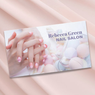 Elegant beauty manicurist nail artist nail salon business card