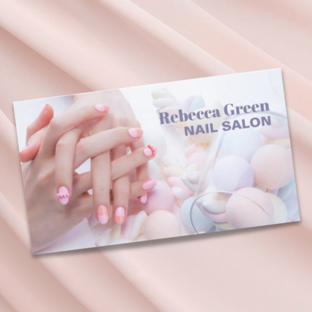 Elegant beauty manicurist nail artist nail salon business card (Elegant beauty manicurist nail artist nail salon business card)