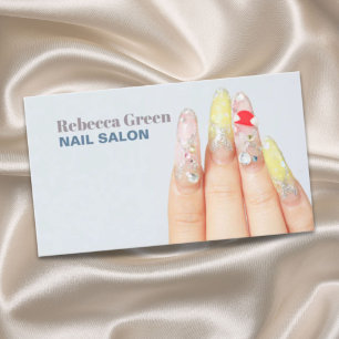 Elegant beauty manicurist nail artist nail salon business card