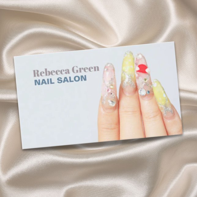 Elegant beauty manicurist nail artist nail salon business card (Elegant beauty manicurist nail artist nail salon business card)