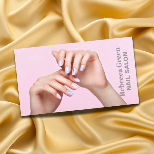 Elegant beauty manicurist nail artist nail salon business card