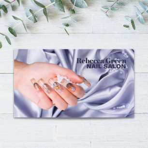 Elegant beauty manicurist nail artist nail salon business card