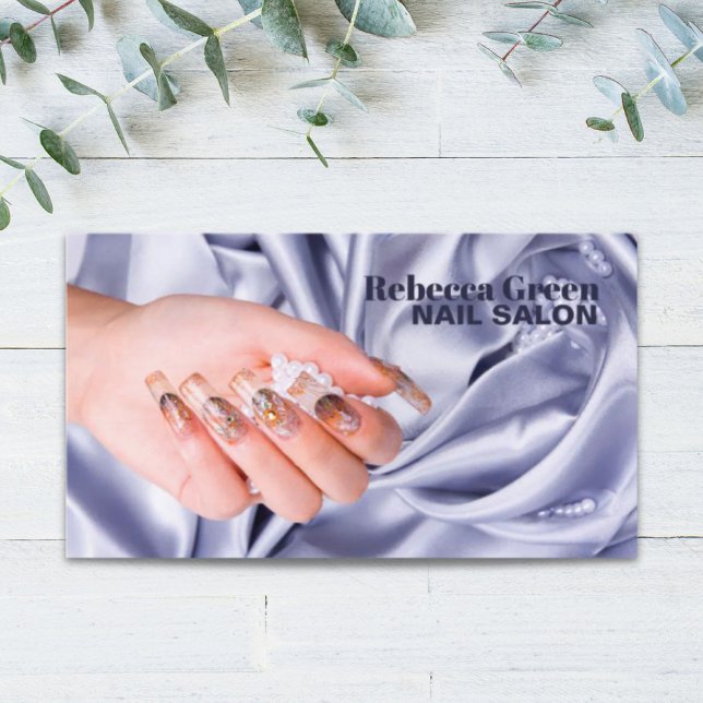 Elegant beauty manicurist nail artist nail salon business card (Elegant beauty manicurist nail artist nail salon business card)