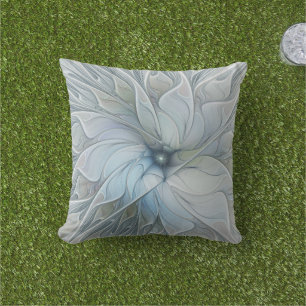 Elegant Beauty Modern Abstract Fractal Art Flower Cushion