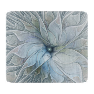 Elegant Beauty Modern Abstract Fractal Art Flower Cutting Board