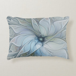 Elegant Beauty Modern Abstract Fractal Art Flower Decorative Cushion