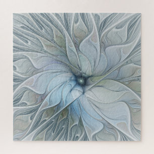 Elegant Beauty Modern Abstract Fractal Art Flower Jigsaw Puzzle