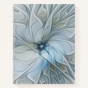 Elegant Beauty Modern Abstract Fractal Art Flower Notebook