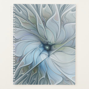 Elegant Beauty Modern Abstract Fractal Art Flower Planner