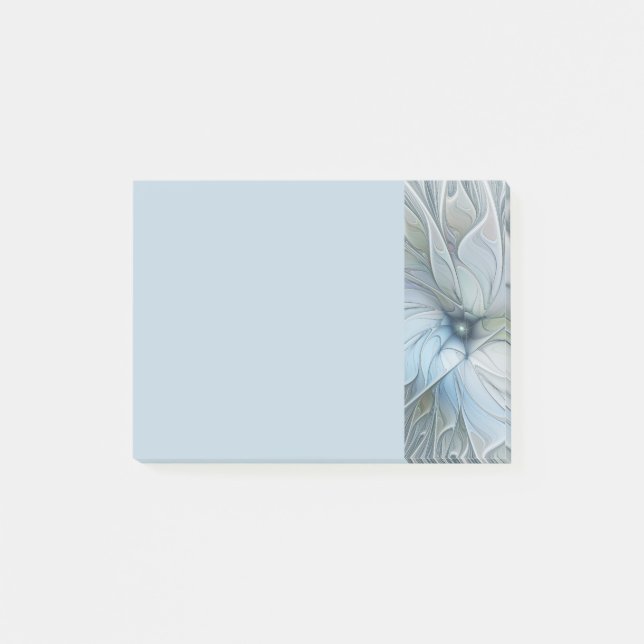 Elegant Beauty Modern Abstract Fractal Art Flower Post-it Notes (Front)