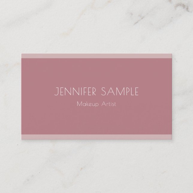 Elegant Beauty Salon Makeup Artist Template Modern Business Card (Front)