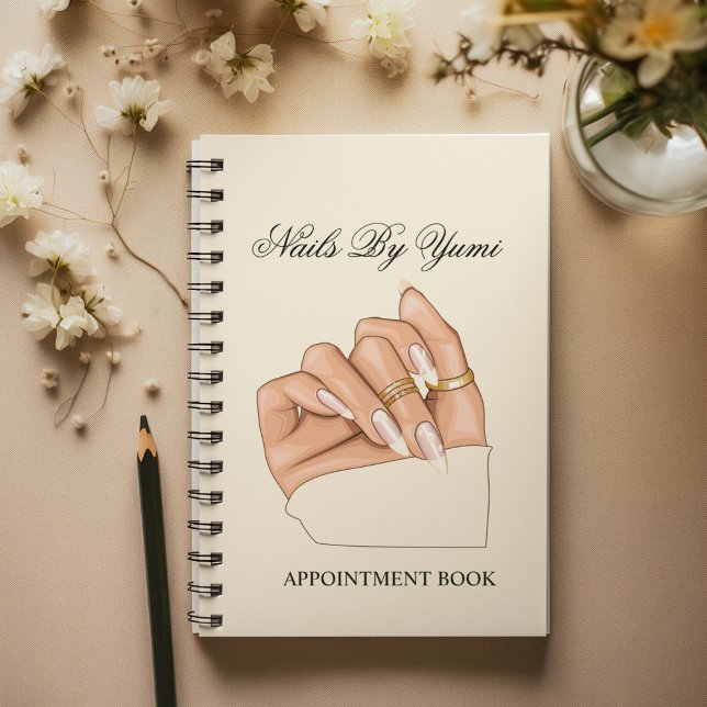 Elegant Beauty Salon Manicurist Appointment  Notebook (Creator Uploaded)