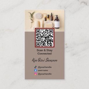 Elegant beauty skincare minimalist business card