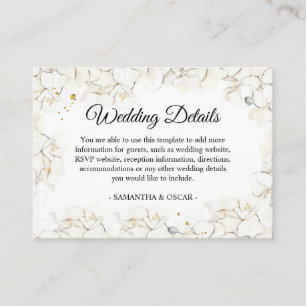 Elegant Beauty White Orchids Frame Enclosure Card