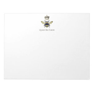 Elegant Bee Crown Farm Apiary Notepad