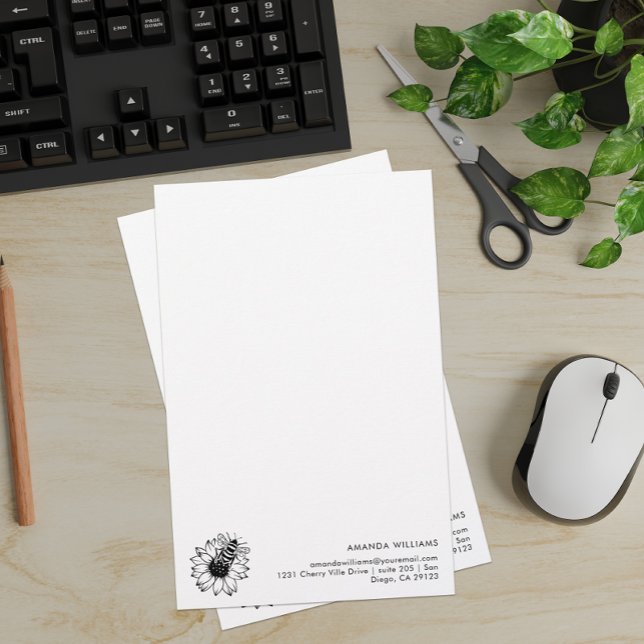 Elegant Bee Custom Letterhead (Creator Uploaded)
