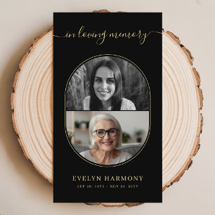 Elegant Before & After Photo Funeral Prayer Card