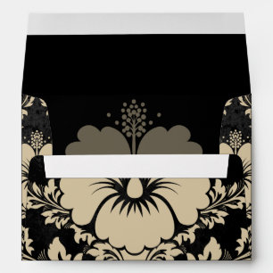Elegant beige and black damask Christmas elegant Envelope