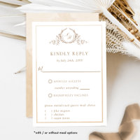 Elegant Beige and Cream Monogram and Watercolor