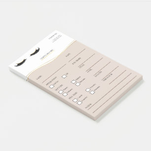 Elegant beige and gold Lash Client Post-it® Notes