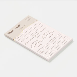 Elegant beige and gold Lash Client  Post-it® Notes
