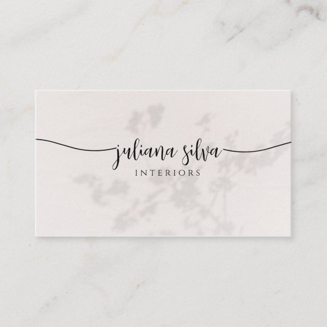 Elegant Beige Business Card (Front)