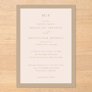 Elegant Beige Calligraphy Invitation