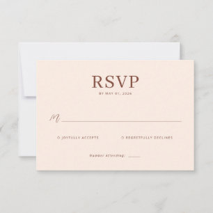 Elegant Beige Calligraphy RSVP