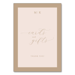 Elegant Beige Calligraphy Thank You
