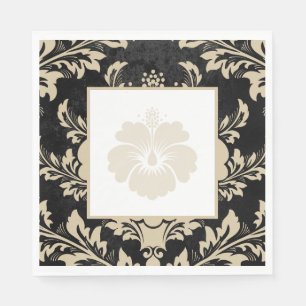 Elegant beige damask Christmas custom Paper Napkin