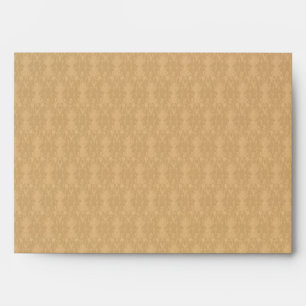 Elegant Beige Damask Pattern Envelope 5x7 (A7)