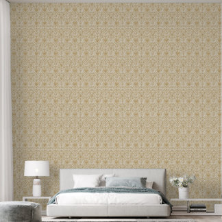 Elegant Beige Damask Wallpaper