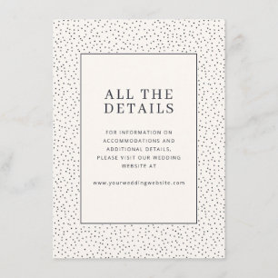 Elegant Beige Dot Border Enclosure Card