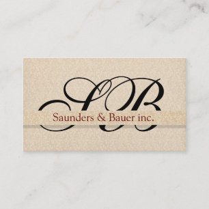 Elegant Beige Floral Business Card